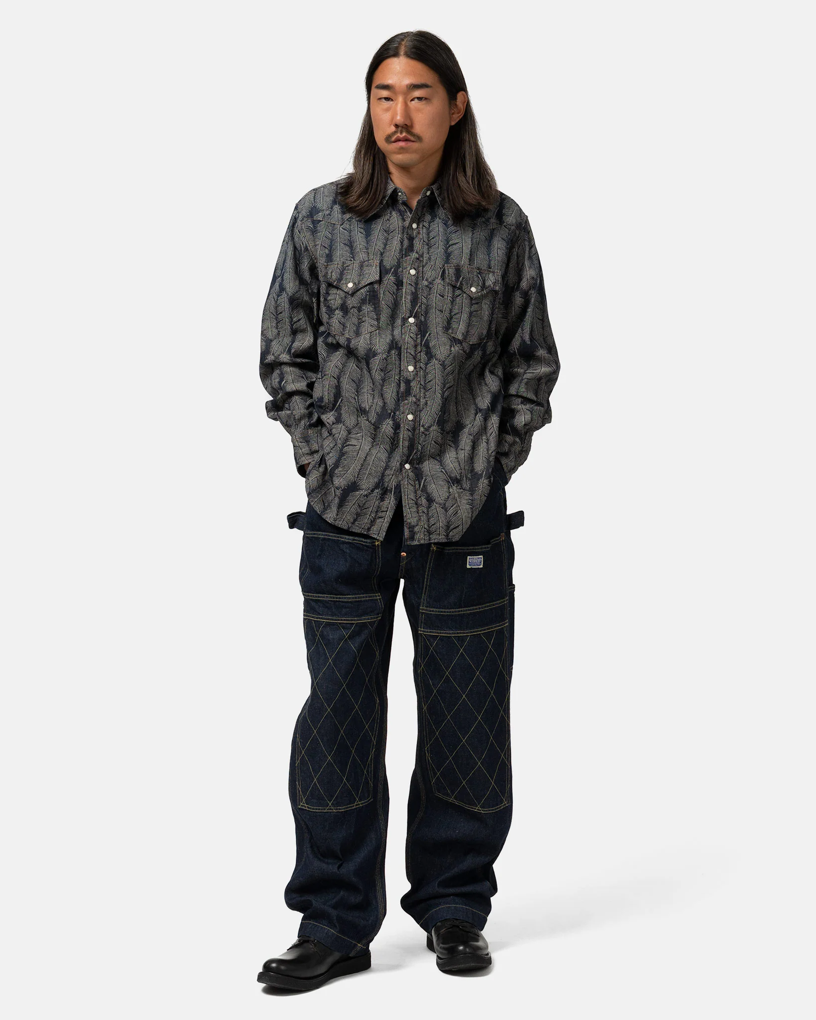 KAPITAL 11 5oz Denim LUMBER Pants Indigo HAVEN kapital-11-5oz-denim-lumber-pants-indigo-haven