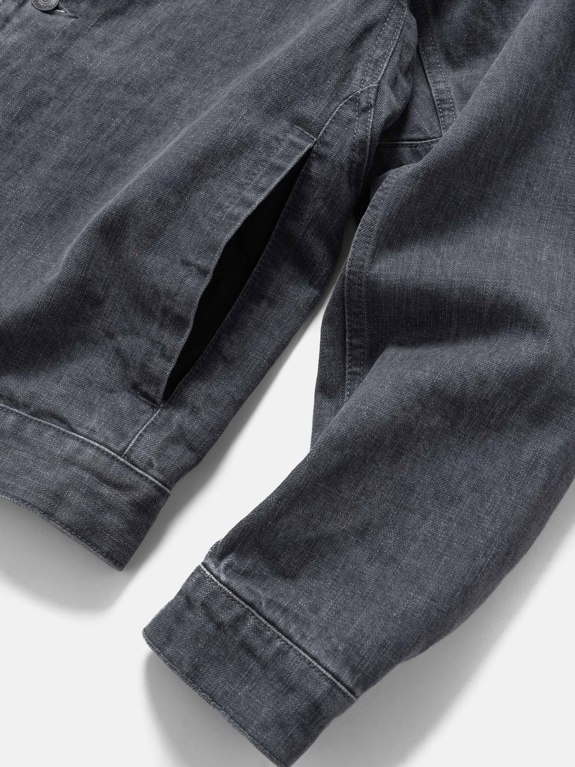 Safe Haven Rig HAVEN Rig Jacket - Stone Bio Washed Cotton Denim Charcoal - HAVEN